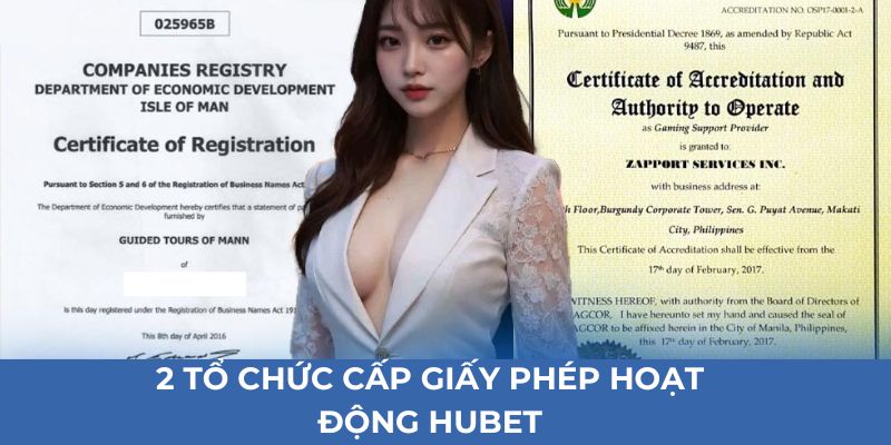 2 tổ chức cấp giấy phép hoạt động Hubet